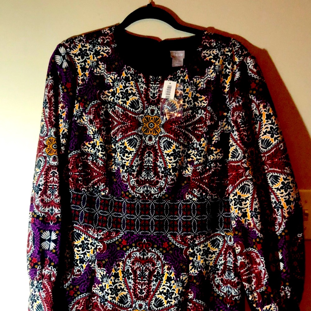 Chico's Multicolor Long Sleeve Dress